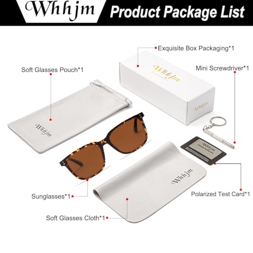Image of Polarized Square Sunglasses for Men Ultralight Classic Retro Square Driving Shades UV400 Protection Sun Glasses
