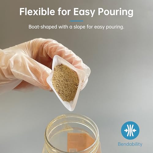 weigh boats small 7 ml 024 oz square weighing boats for scales  125 pack disposable measuring dishes for powders crafts samples and lab use y101