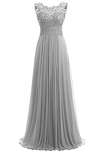 Robe de soirée longue en mousseline de soie pour femme ronde