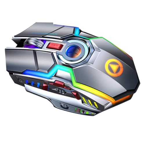 Souris de jeu sans fil muette avec boutons silencieux et rétroéclairage RGB dynamique