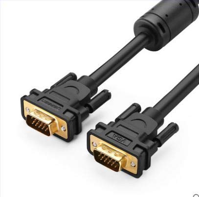 Lysee VGA Cables - vga line computer monitor cable vga data cable 1.5 meters meters - (Color: Black, Length: 5m)