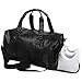 Kunstleder-Sporttasche für Herren, 15 16 18 Zoll , 25 l 35 l, Leder Reise-Reisetasche, Kunstleder-Reisetasche mit Schuhfach Duffle travel Gym Bag