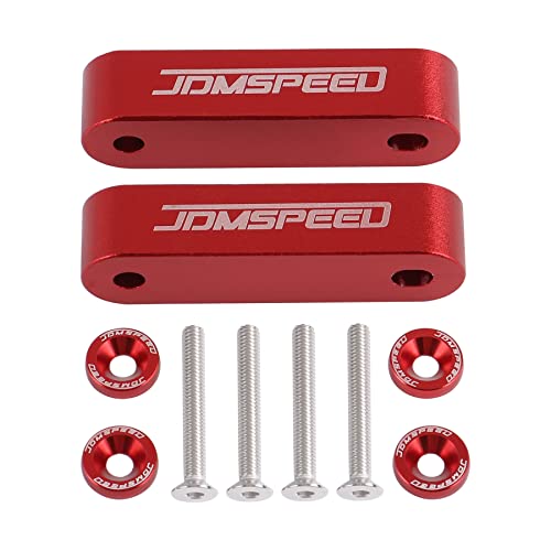 JDMSPEED Anodized Red JDMSPEED Hood Spacer Hood Riser 3/4" Replacement For Honda…