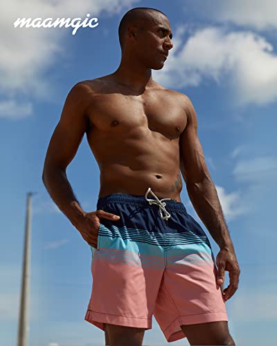 Image of maamgic Mens Swim Trunks Quick Dry Swim Shorts with Mesh Lining Funny Swimwear Bathing Suits 7inch