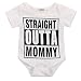 Baby Girl Boy Clothes Straight Outta Mommy Bodysuit Romper Jumpsuit Outfits (0-3 Months, White)