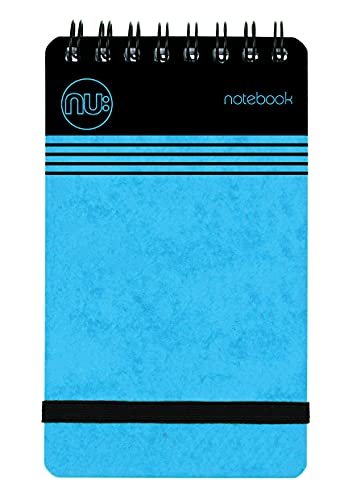 NU: Notebooks - Craze Cloud Range - A7 Blue Notebook - Wirebound Notebook - Stationery Notebooks - Ruled Notepad - 110 Pages