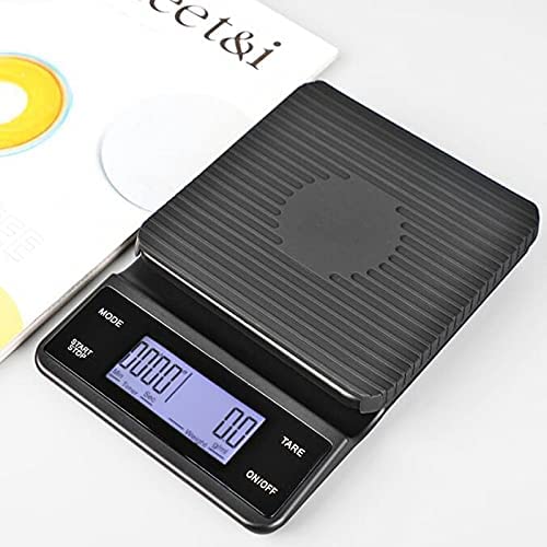 Balance de cuisine numérique pour peser les aliments et le café, taille : 13 cm x 19,5 cm x 3,2 cm, 1 balance