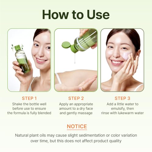 Image of CENTELLIAN 24 Madeca Matcha Cleansing Oil (6.76fl oz) - Two-Tone TECA & Jeju Matcha Deep Cleanser for Pores, Sebum & Blackheads, Waterproof Makeup Removal, Korean Skincare