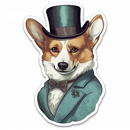 Image of Yoonek Graphics Welsh Corgi Welsh Corgi Dog Vinyl Decal Sticker for Car, Laptop, Tumbler, More. #009997-8