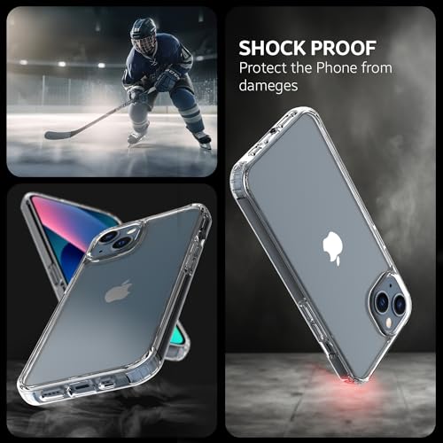 Image of KAPAVER Hybrid Series Back Cover Case Compatible with iPhone 13 (Clear)