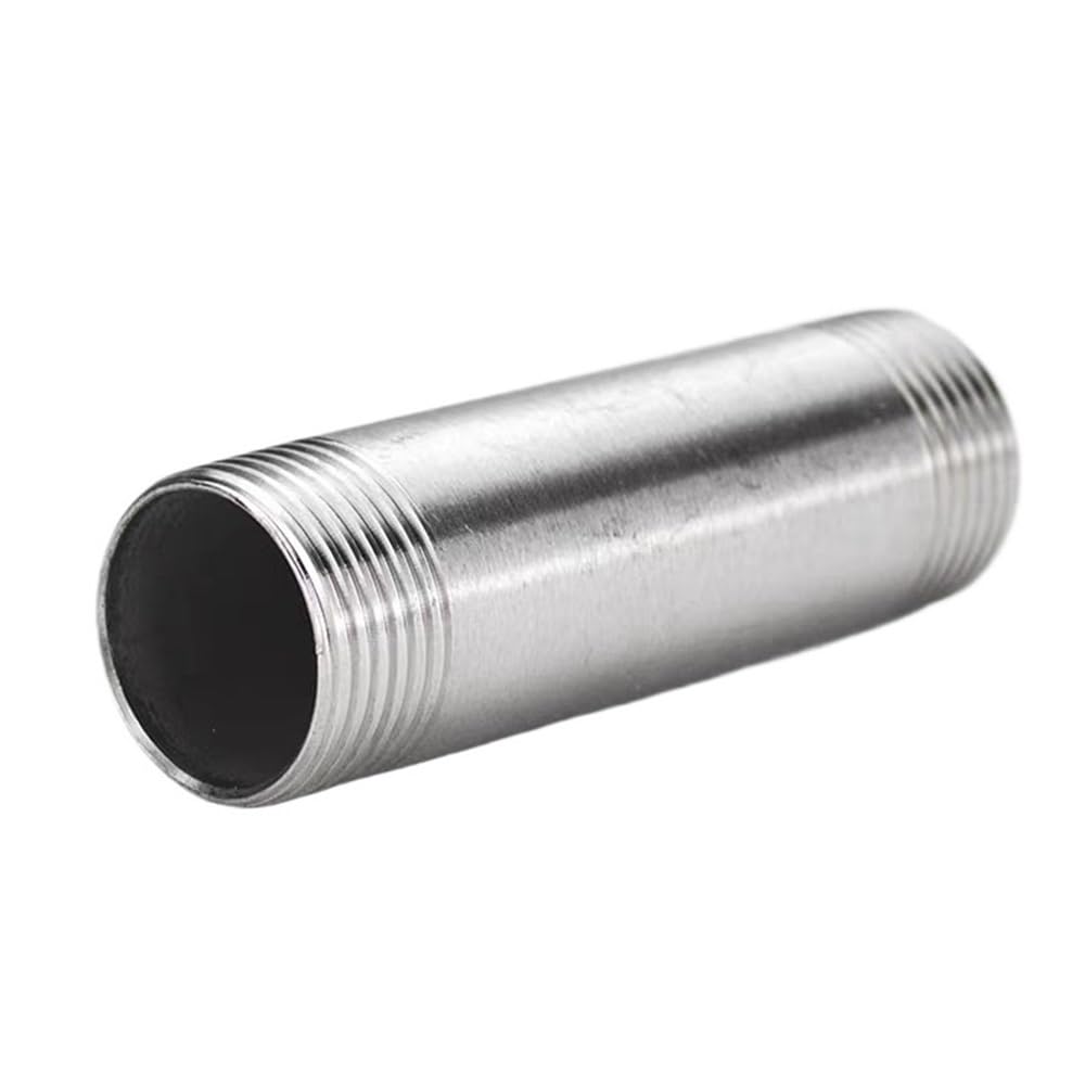 Adaptador de conexión de tubo con rosca macho, SS 304, accesorios de tubería rectos de plata, resistente a los rayos UV for muebles, 1 pieza(300MM*2INCHES)