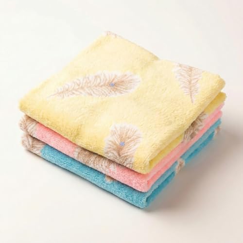 Image of QURIPE 10 Pack Kitchen Cloth Dish Towels, Microfiber Cleaning Cloth Double-Sided Dish Drying Towel Reusable for House Furniture Table Kitchen Dish Window Glasses (Leaf)