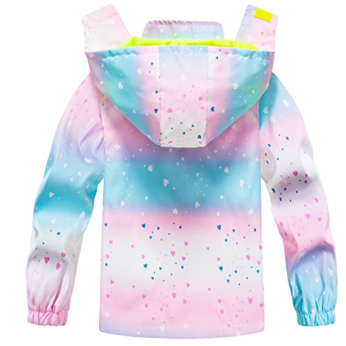Hzxvic Toddler Girls Rain Jackets Lightweight Waterproof Hooded Baby Raincoats Windbreakers For Kids,Pink 3-4T #TOP2