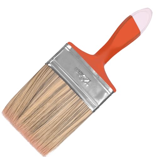 Image of The Decor Co. SINGH IS KING 125mm Paint Brush with Soft Thick Synthetic Bristles and Wooden Handle Water-Based Home Wall Oil Enamel Canvas Painting Brushes for DIY & Professional (Pack of 1, Random Colours)