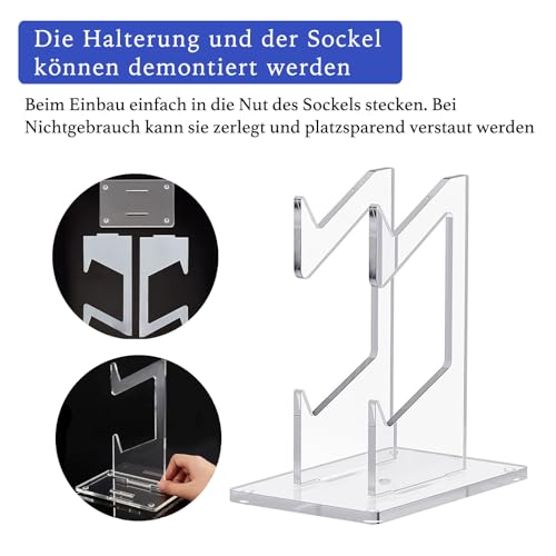 CLKE Controller Halter, Doppellagige Controller Halterung, Controller Stand aus Acrylmaterial, Gamer Zubehör, Controller Halter für PS4 /PS5/Xbox/Switch