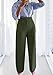 Unybwonn Women Wide Leg Dress Pants High Waisted Straight Leg Slacks Business Office Work Pants Trousers Green