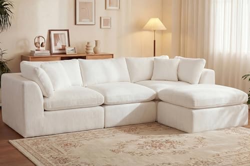 GRUSIGN 110 inch Oversized Boneless Couch