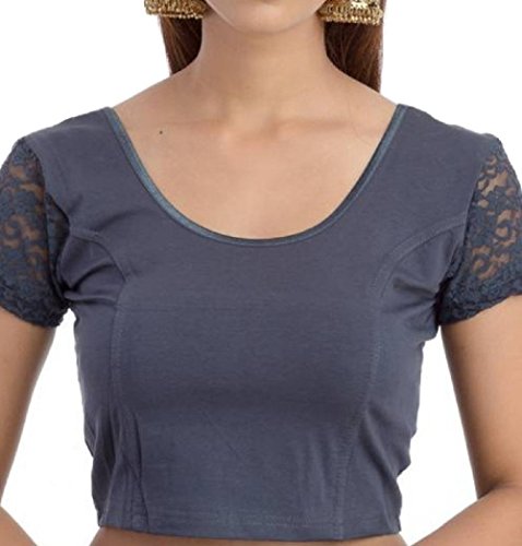 Image of Fressia Fabrics Women's Stretchable Readymade Saree Blouse Crop Top Choli