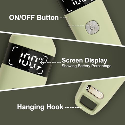 Image of AMVONZ A-103 Professional Hair Trimmer, 270 Minutes Runtime, 7000 RPM Motor, Type-C USB Charging, 2000mAh Battery, 3 Guide Combs (1mm, 2mm, 3mm), Green