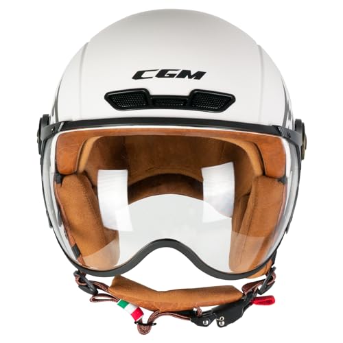 Casco esquí unisex CGM EBI blanco y rojo mate en talla S 2