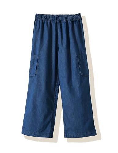 Image of Amazon Brand - Symbol Girl's Lightweight Denim Loose Pants