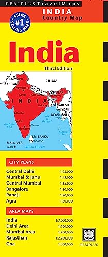 India Travel Map Third Edition (Periplus Travel Maps)
