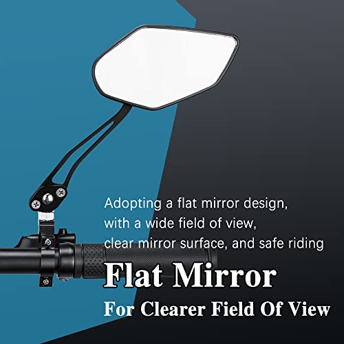 Asubha QP6100 2Pcs Motorcycle Mirrors, Motorcycle Bar End Mirrors, Universal Motorcycle Rear View Mirrors For M8 M10 Threaded Bolt Double Take Mirror Mount Compatible With Motorbike Scooter Atv Dirt Bike thumb #3