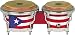 LPM199-PR LPMC Mini Tunable Puerto Rican Flag Wood Bongos