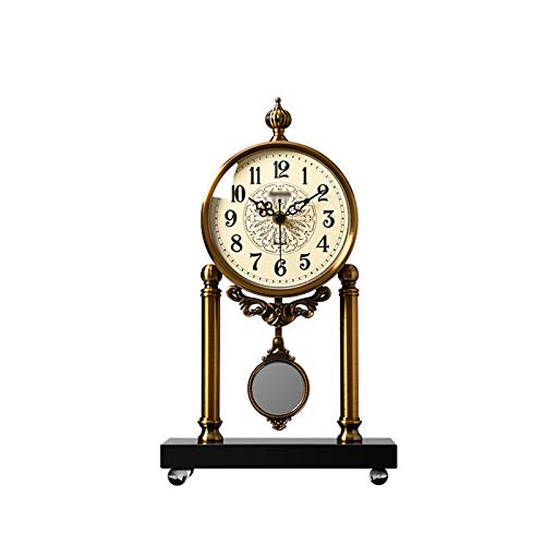 Reloj despertador retro creativo y silencioso reloj de escritorio es un elegante reloj de mesa de escritorio adecuado para el hogar, dormitorio, sala de estar, oficina y comedor (tamaño: pequeño)