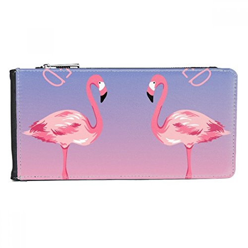 Porte-cartes rectangle flamant rose contre l'encombrement des poches