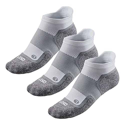 Road Runner Sports R-Gear OS1st Ultimate Performance No Show Socks for Men and Women, White, XL, (3 Pairs)