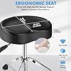 UPELLA Saddle Drum Stool, Heavy Duty Hydraulic Drum Throne, Ergonomic Memory Foam Drum Seat, Adjustable Drum Chair Anti-Slip Base, Drum Saddle Bench for Drummers (Black) #3