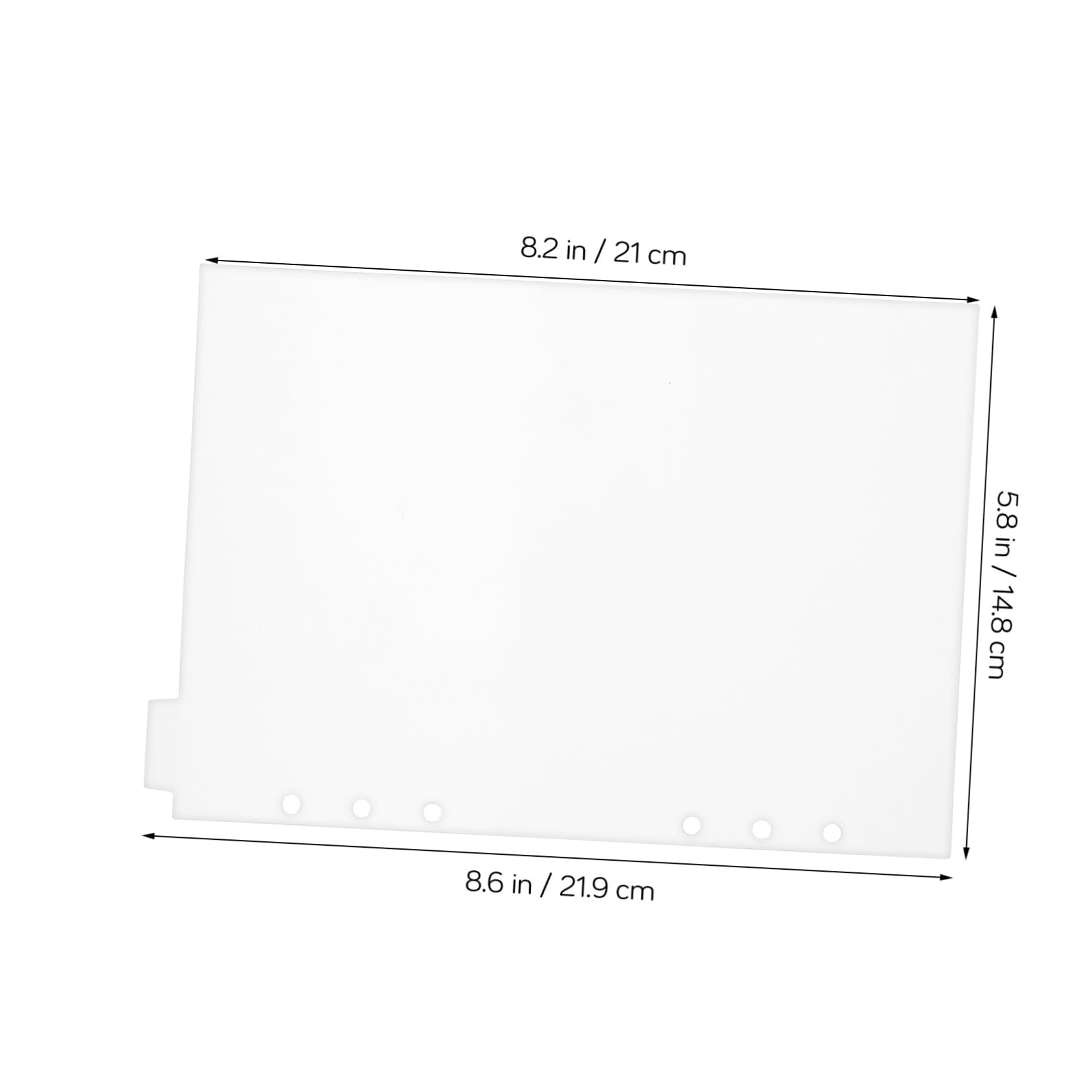 Hemobllo Divisori per Raccoglitori in Pvc Bianco, Linguetta Staccabile, Formato A5 a 6 Fori, per Separare Documenti e Report Riferimento Rapido