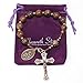 Nazareth Store Wood Beads One Decade Rosary Bracelet Handmade Car Mirror Catholic Prayer Beads with Jesus Cross and St. Joseph Medal Travel-Friendly, Durable Wooden Chaplet