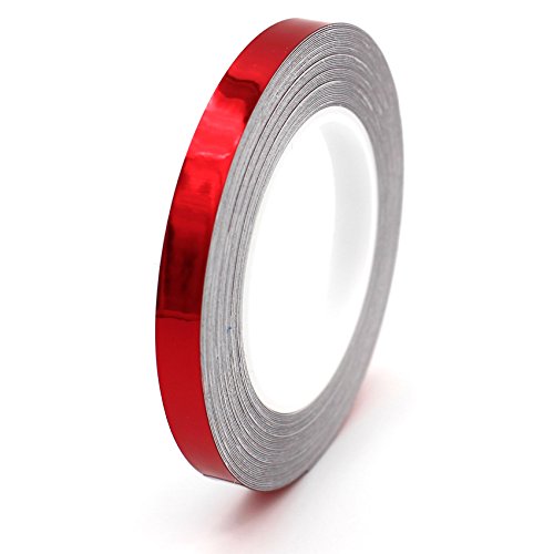 Preisvergleich Produktbild 10 Meter Chrom Zierstreifen Auto Motorrad Zierstreifen von Finest-Folia GmbH (Chrom Rot)