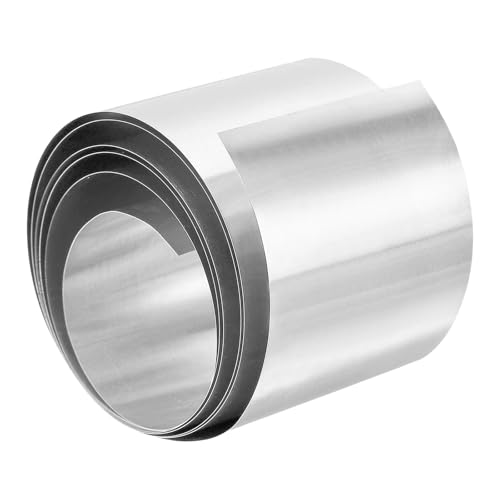 PATIKIL 2in x 78.7in Aluminium-Flashing, 1 Rolle Dach Aluminium-Blechstreifen Blechrolle 0,3 mm Shim für Dächer Dachrinnen Tür Fenster Maschinenreparatur Handwerk DIY