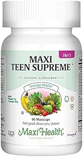 Maxi Health Teen Multivitamin – Natural Vitamins for Teenage Boys Ages 12-17 – Enhances Development and Immune Health - Best Kosher Supplement for Teenagers – 60 Count (120, Girls)