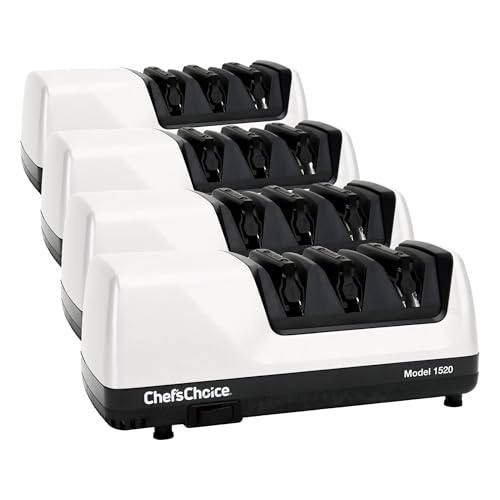 Chef's Choice Professional 3-Stage Electric Knife Sharpener with Diamond Abrasives (4-Pack)