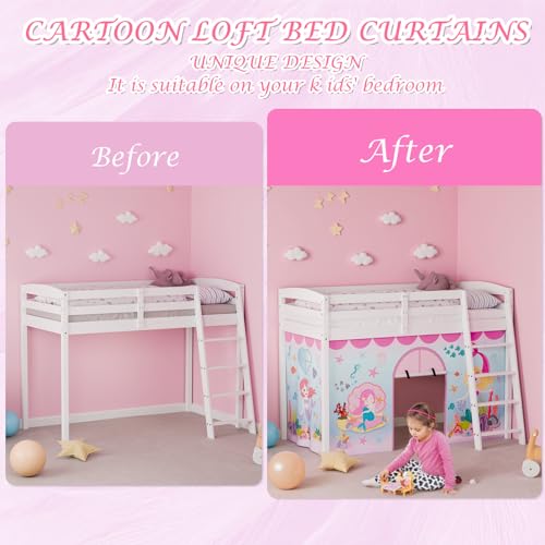 Cortinas de litera de Sirena infantiles personalizables de 3 piezas 4