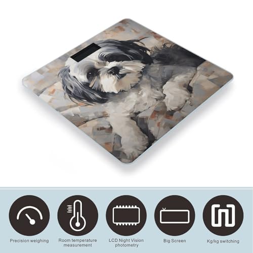 Báscula digital para baño alta precisión Shih Tzu miniatura 3