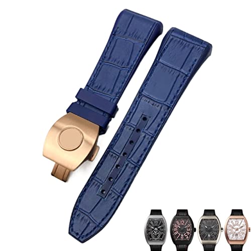 Bracelet montre Franck Muller 28mm avec boucle pliable sécurisée agate