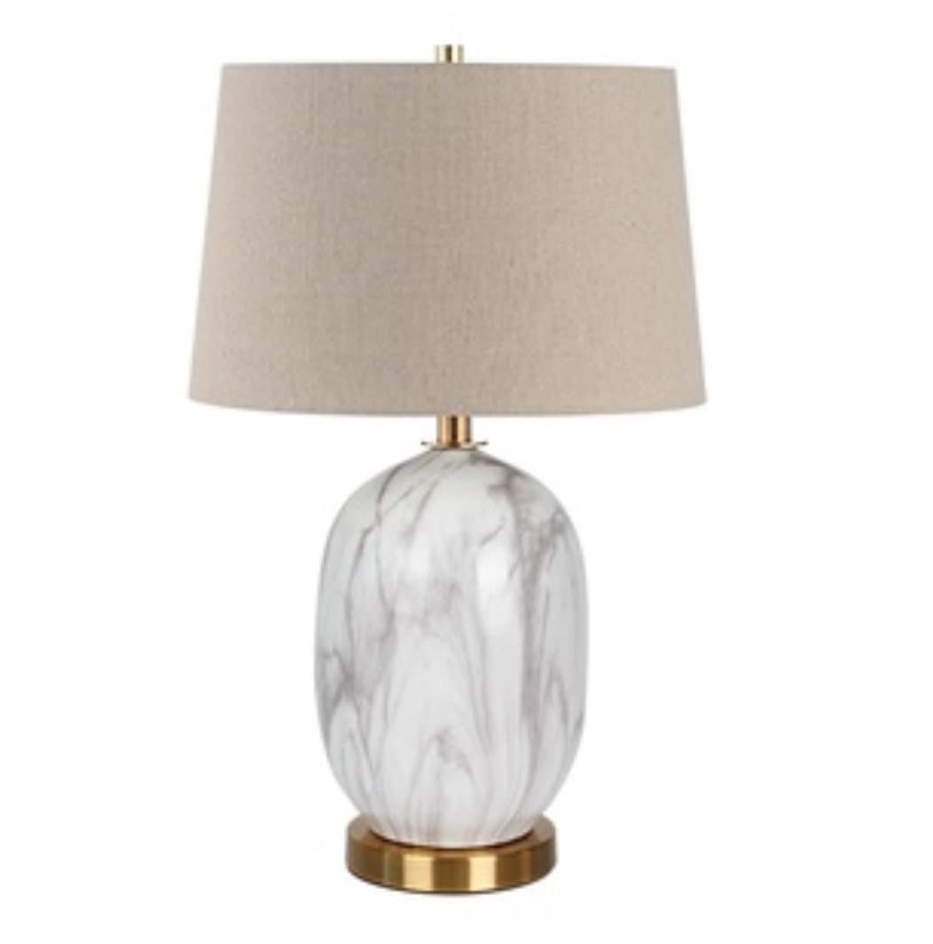 TTDGYYXW Lámpara de mesita de Noche con Cabezal de Ducha, lámpara de mesita de Noche de mármol de imitación nórdica, lámparas de Mesa de cerámica, lámpara de Escritorio Artesanal, Sala de Estar,