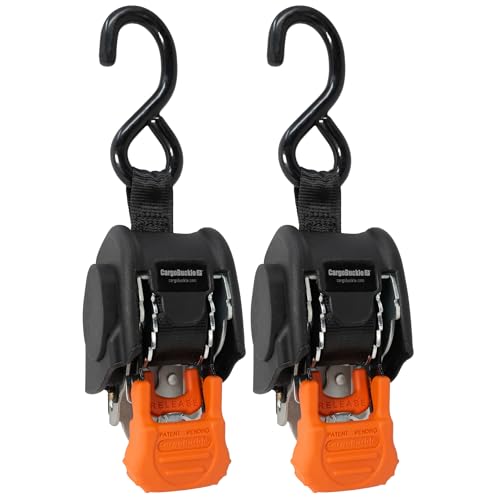 CargoBuckle G3 Retractable Ratchet Tie-Down System and The CargoBuckle F103745 Mini G3 Retractable Tie-Down Ratchet (2-Pack)
