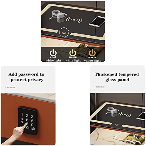 Petite table d'appoint connectée et meuble de chevet avec chargeur pour chambre - 7