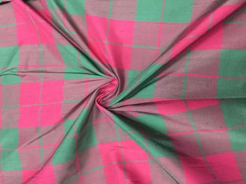 Tissu en pure soie au motif pastèque rose et vert pour vos robes d'été
