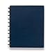Levenger Circa Smooth Sliver Faux Leather Discbound Notebook Journal with Pockets, Royal Blue, Letter