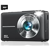 Lecran デジタルカメラ デジカメ 4400万画素 1080P動画撮影 オートフォーカス AF機能 HDカメラ 手ブレ補正 2.4インチIPS画面 軽量 携帯便利 USB C充電 黒