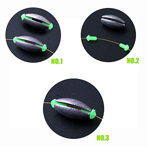 Foto von 25 Stück Blei Drop Shot Jigköpfe, Gewichte Angelausrüstung Kit, Silber Dropshot, für Süß- und Salzwasserfischen, Einheitsgröße, Ygde-2710