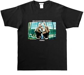 [BOMAAS] 2Pac Tupac ロック バンド tシャツ Hiphop Vintage Rap アメリカ 流行 欧米風 音楽 Tシャツ メンズ レディース スポーツ プリント 夏服 トップス 丸首 半袖 通気性 個性的 ファッション 大きいサイズ