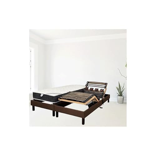 ESSENZIA Sommier Electrique Zen Emotion Marron 90x200 - pour 1